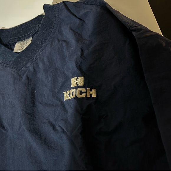 Vintage Blue Crewneck windbreaker! men’s LARGE size lightweight jacket - Picture 5 of 6